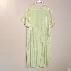 Lola May Midi Ruffle Dress Green‎ Womens Size 8